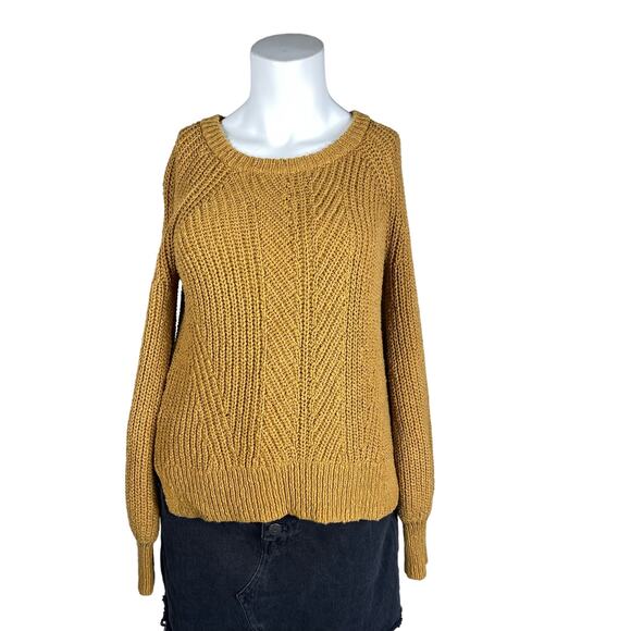 Madewell Sweater Women's XXS Mustard Yellow Pullover Knit (Runs Big) - Picture 1 of 5
